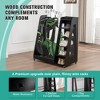 ORRD Wooden Golf Bag Organizer Rack for 2 Bags, Garage Storage, Black - 3 of 4