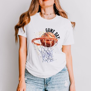 Simply Sage Market Basketball Game Day Hoop Short Sleeve Tee - 1 of 4