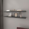 SEVOBAL Utility Storage Shelves Floating Shelf Lyle Set of Two Space Saving Design for Living Room or Office, Matte Gray, 9.8"*47.3"*1.5" - 4 of 4