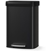 50 Liter Metal Trash Can with Soft Close Plastic Lid, Large Garbage Can for Kitchen, Rustproof Step-on Kitchen Metal Trash Bin with Liner Rim Black - 2 of 4
