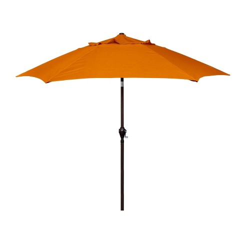 9' x 9' Aluminum Market Patio Umbrella with Crank Lift and Push Button Tilt Tuscan - Astella: Water-Resistant, Fade-Proof - image 1 of 4