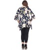 Women's Plus Size Floral Printed Blanche Tunic Top with Pockets - White Mark - 3 of 3