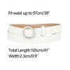 INSPIRE CHIC Women's Belts O Ring Metal Buckle Plus Size Thin Nonporous Waist Belt 0.9 inches Width - 3 of 4