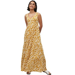 ellos Women's Plus Size Tiered Maxi Dress - 1 of 2