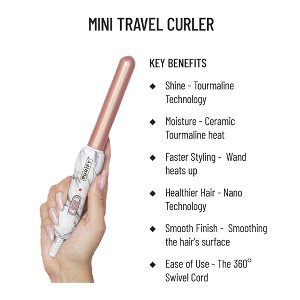 Purify Mini Travel Curler Salon Style - Ceramic Mini Hair Curler - 1 of 4