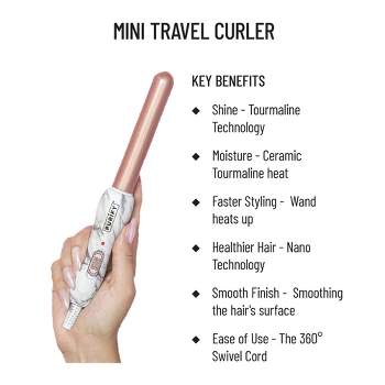 Purify Mini Travel Curler Salon Style - Ceramic Mini Hair Curler