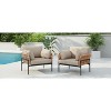 Okak  36"W x 17"H Modern Patio Accent Chairs Wide Armchairs with 2 Extra Pillows,Set of 1/2,Outdoor Club Chairs for Porch,Garden&Backyard - 4 of 4