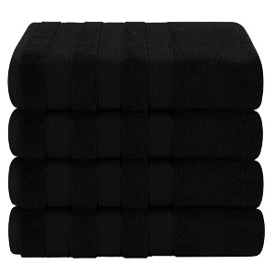 American Soft Linen 4 Piece 100% Cotton 27x54" Salem Bath Towel Set - 1 of 4