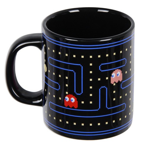 Pac-man Heat Reactive Color Changing 16 Oz. Tea Coffee Mug Cup Black :  Target