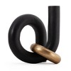 HomeRoots 9" Black And Gold Aluminum Modern Abstract Tabletop Sculpture - 4 of 4