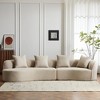 Christopher Knight Home Bryson 12 6" Modern Boucle Upholstered 5 Seater Curved Sectional Sofa with Pillows Almond - 2 of 4