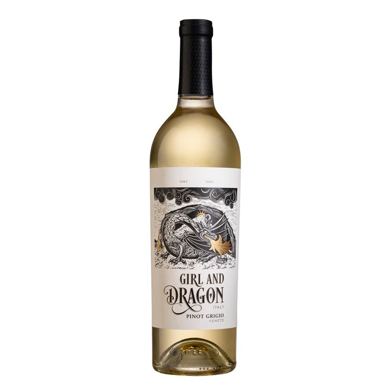 The Girl &#38; The Dragon Pinot Grigio White Wine - 750ml Bottle, 1 of 5