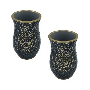 Cameo Tumbler for Mouth Rinsing , Holds Your Toothbrushes and Toothpaste - Great Makeup Brush Holder, Non-Slip Protective Silicone Feet -  2 Pack - 1 of 4