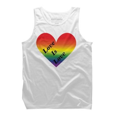 Adult Design By Humans Love Is Love Rainbow Heart Pride By ArnyaTees Tank Top