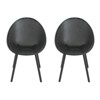 VisioGear Gable Dining Chair, 2-Piece Patio Chairs for Garden, Balcony, Black, 23.23"*23.23"*32.68" - 2 of 4