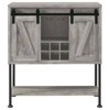 Coaster Claremont Farmhouse Sliding Door Wood Bar Cabinet with Lower Shelf Gray Driftwood - 3 of 4
