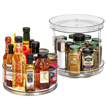 Sorbus Lazy Susan Organizer Set - for Fridge, Pantry, Cabinet, Table, Makeup, Set Includes 1 Tall Lazy Susan, 1 Two Tier