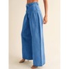 Imily Bela Womens Wide Leg High Waisted Baggy Side Pleated Boyfriend Loose Denim Pants - 2 of 4
