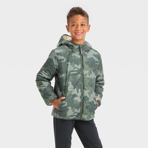 Camo reversible store puffer jacket