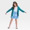 Girls' Ruffle Denim Skirt - Cat & Jack™ Light Wash - image 3 of 3