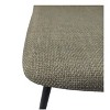 NUOLI Furniture Dining Chairs Set of 4 - Light Gray Linen Upholstered, Sturdy Black Metal Legs, Modern Kitchen/Dining Accent Chairs - 3 of 4