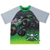 Monster Jam Grave Digger Pullover Pajama Shirt and Pants Sleep Set Little Kid - 3 of 4