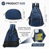 Unique Bargains Lightweight Durable Water Resistant Multi-Functional Tennis Pickleball Sling Bags - 3 of 4