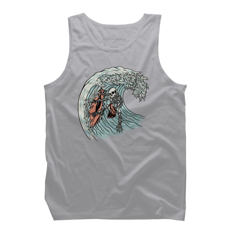 Men's Design By Humans Death Surfer By quilimo Tank Top, 1 of 5