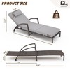 haise Lounge Chairs Set of 2 for Outside, Adjustable Position Outdoor PE Rattan Wicker Patio Pool Lounge Chair with Arm, Cushion, Pillow and Wheels - 2 of 4