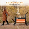 Petbobi Dog Wagon Stroller for Large Dogs – Foldable All-Terrain Pet Wagon with Ramp, Push & Pull Design, Orange - 4 of 4