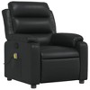 vidaXL Black Faux Leather Massage Recliner Chair - Manual Recline, Vibration Massage, Comfort Padding, With Side Pocket - 3 of 4