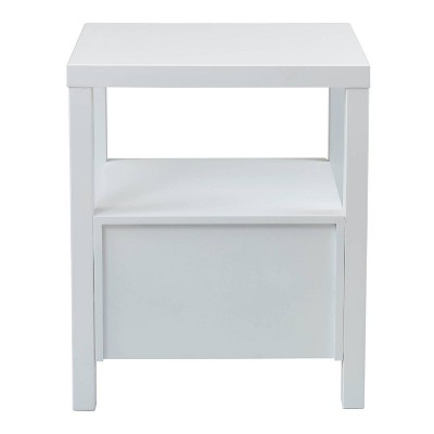 Westwood Modern White Solid Wood 2-Drawer Nightstand