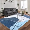 Washable Modern Geometric Rug Non Slip Low Pile Rug Soft Contemporary Throw Floor Cover Foldable Indoor Carpet for Living Room Bedroom Playroom - 3 of 4