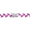 EVERLY JEWELRY | Sterling Silver 12 CT TGW Created Pink Sapphire Bracelet, 7.25-inch - 4 of 4