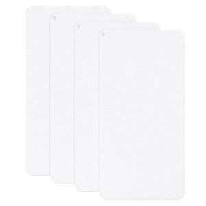 Unique Bargains Aluminum Reflective UV Protected Waterproof Durable White Blank Metal Signs 4 Pcs - 1 of 4