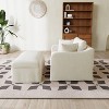 Mlmh & Kngwa 45.3” W Modern Upholstered Single Sofa Chair with Pillows and Ottoman Bench - 3 of 4