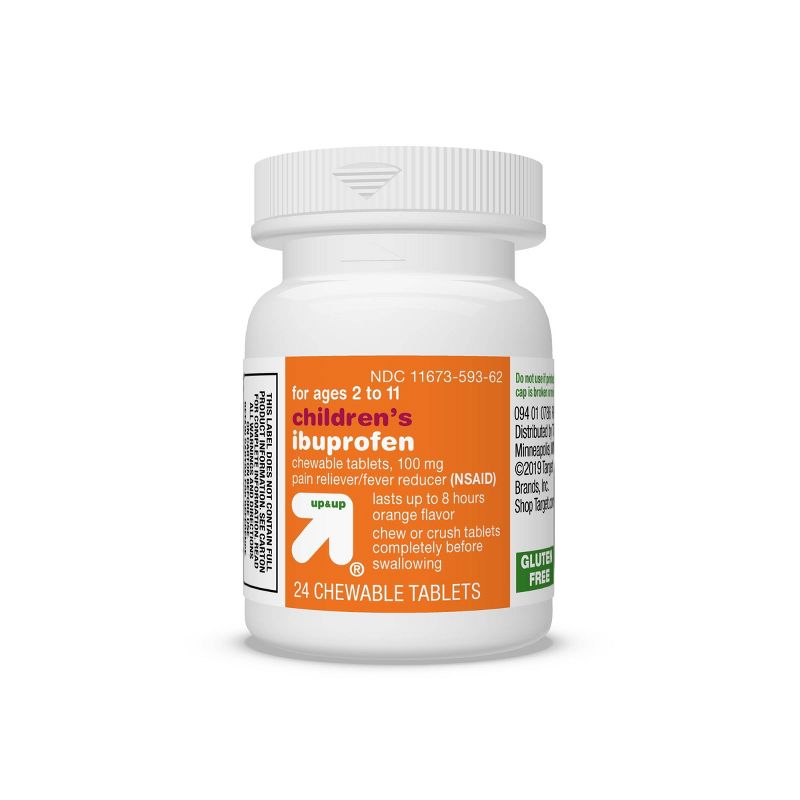 Junior Strength Ibuprofen (NSAID) Pain Reliever &#38; Fever Reducer Chewable Tablets - Orange - 24ct - up &#38; up&#8482;, 6 of 8