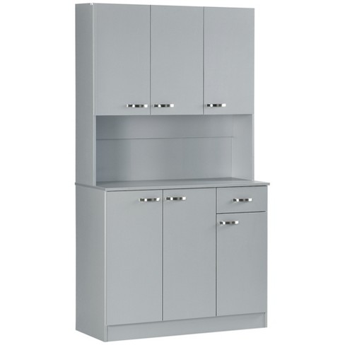 HOMCOM White 71 Kitchen Buffet Hutch Cupboard