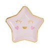Blue Panda 48 Pack Pink Star Paper Plates for Girls Twinkle Twinkle Little Star Baby Shower Decorations, 9 In - 4 of 4