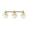 Livex Lighting Oldwick 3 - Light Vanity in  Polished Brass - 3 of 4