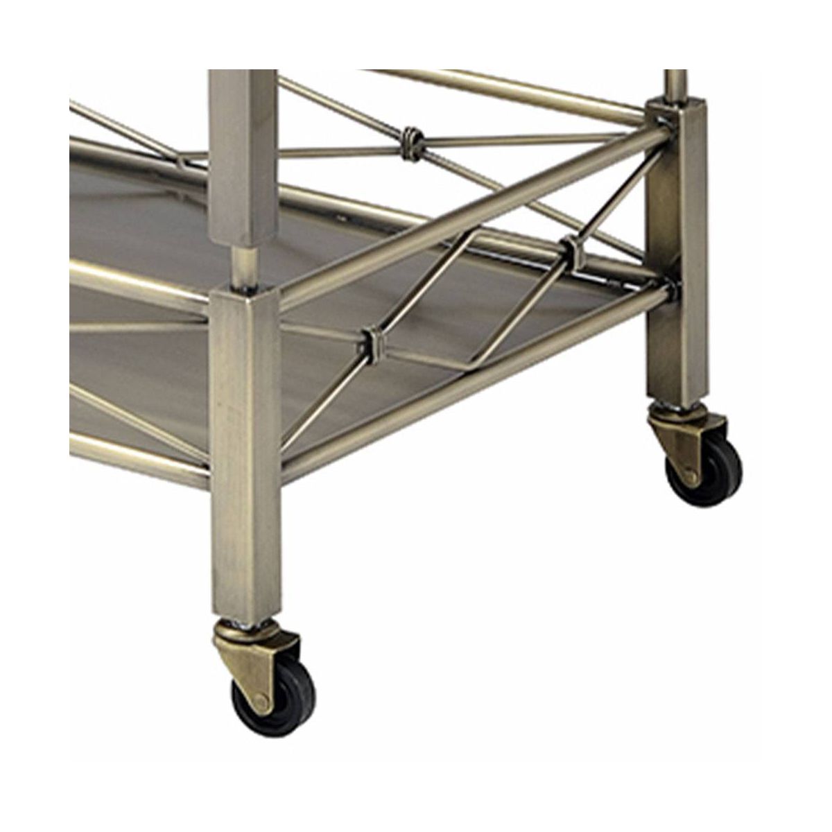 Acme Furniture Bar Serving Cart - Clear/Rustic - thumbnail 6
