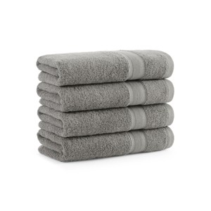 Aston & Arden Aegean Eco-Friendly Hand Towels (4 Pack), 18x30 in., Recycled Cotton, Solid and Striped Color Options - 1 of 4
