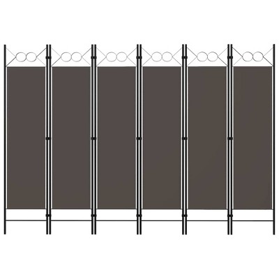 vidaXL 6-Panel Room Divider White 94.5"x70.9"