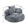 Bean Bag Chair Lazy Chair with 3 Pillows,Durable Comfort Lounger High Back Bean Bag Chair Couch for Adults and Kids,Indoor & Outdoor-Cuddlewood - 4 of 4