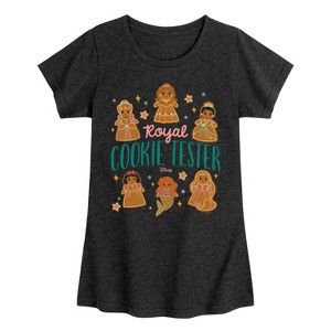 Girls' - Disney Princess - Royal Cookie Tester Fitted Short Sleeve Graphic T-Shirt - 1 of 4