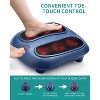 Nekteck Foot Massager with Heat - Shiatsu Electric Kneading for Plantar Fasciitis - Infrared & Power Cord - Blue - 2 of 4