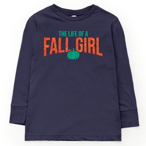 The Life Of A Fall Girl Puff/Glitter - Kids Youth Long Sleeve Tee and Kids Toddler Long Sleeve Tee - 1 of 3