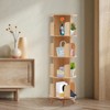 YIYIBYUS 2 Tiers 4-Side Revolving Bookcase Rotating Bookshelf Tower - 2 of 4