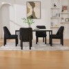 Set of 4 Modern Upholstered Dining Chairs with Curved Backrest, Wood Armless Side Chairs for Dining Room or Kitchen-Panipeachy - 3 of 4