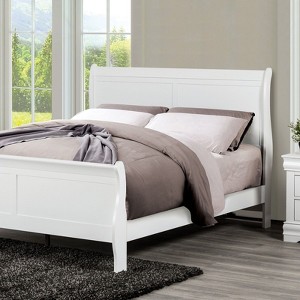 Sapphtopaz Modern Bed Frame with Headboard Sleigh Design Wood Platform Bed with Sturdy&Durable Frame for Bedroom,Box Spring Needed - 1 of 4